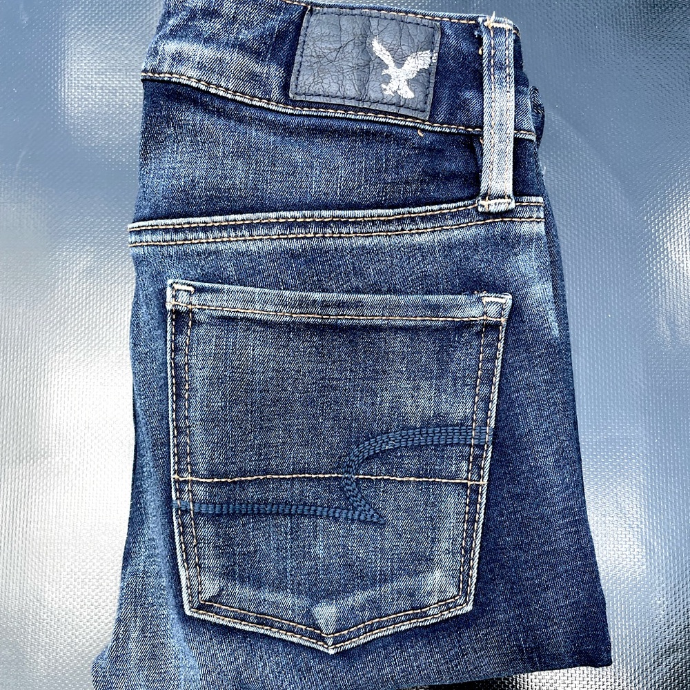 American Eagle High Rise Ripped Skinny Jeans